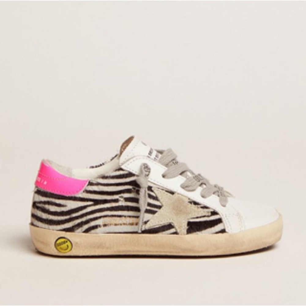 Golden goose kids zebras pink superstar sneakers Eu 35